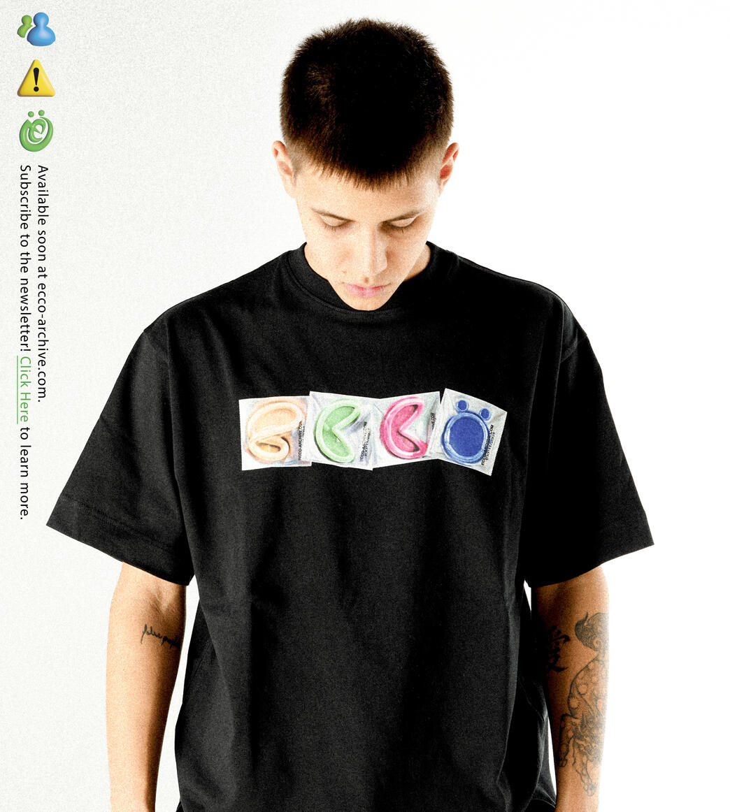 eccö Condom T-shirt | Creative Directed by @rthur, Modeled by @mathedias_